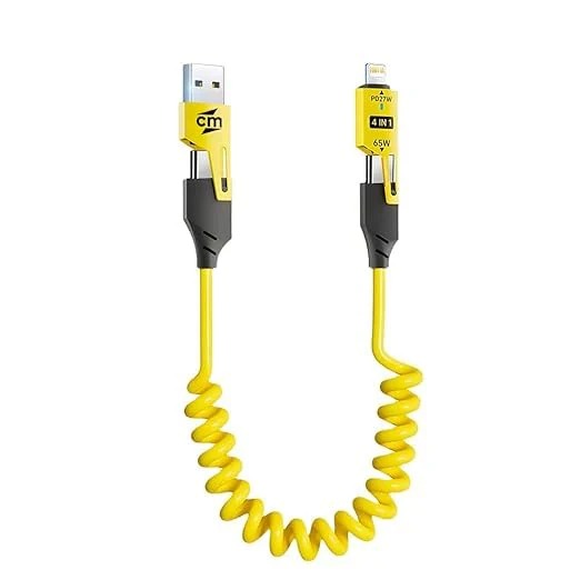 Coiled 4-in-1 Charging Cable